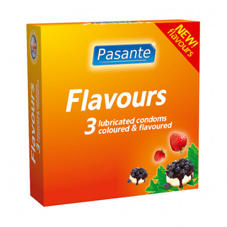Prezervative Pasante Flavours Me Shije Frutash Dhe Ngjyra 3 cope